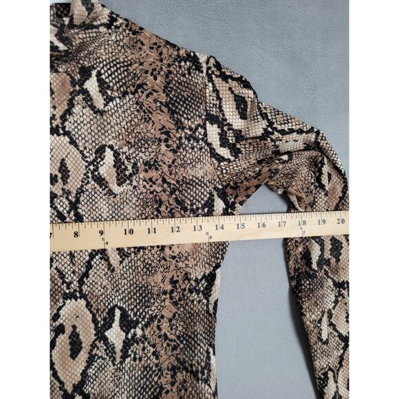 Queen.M Womens Turtleneck Bodysuit Top Long Sleeve Bodycon Jumpsuit XSMALL - Picture 7 of 8